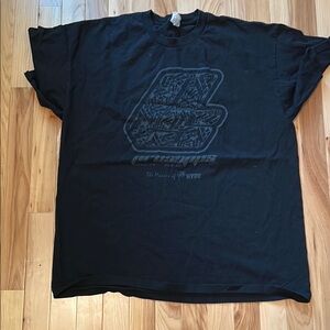 Alstyle Black Short Sleeve Tee with Geometric Design